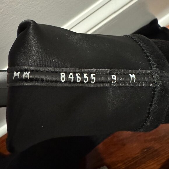 Stuart Weitzman Black Suede Gold Heel Accent Pull-on Boots, 9M - Picture 13 of 13